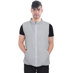 Grey And White Simulated Carbon Fiber Men s Puffer Vest by PodArtist