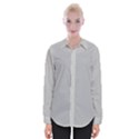 Grey and White simulated Carbon Fiber Womens Long Sleeve Shirt View1