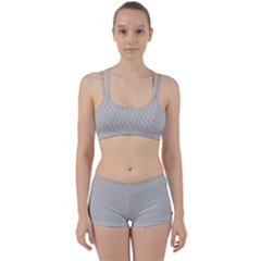 Grey And White Simulated Carbon Fiber Women s Sports Set by PodArtist