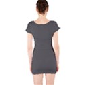 Black Carbon Fiber Short Sleeve Bodycon Dress View2