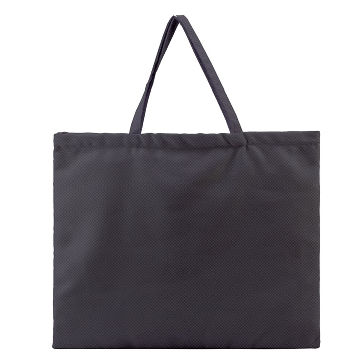 Black Carbon Fiber Zipper Large Tote Bag