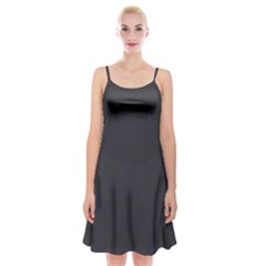 Black Carbon Fiber Spaghetti Strap Velvet Dress by PodArtist