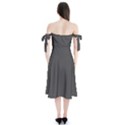 Black Carbon Fiber Shoulder Tie Bardot Midi Dress View2