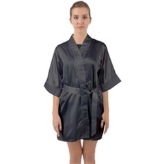 Black Carbon Fiber Quarter Sleeve Kimono Robe by PodArtist