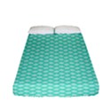 Tiffany Aqua Blue with White Lipstick Kisses Fitted Sheet (Full/ Double Size) View1