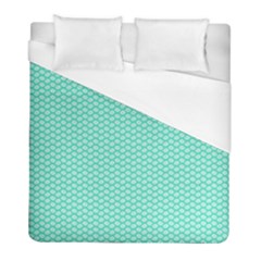 Tiffany Aqua Blue With White Lipstick Kisses Duvet Cover (full/ Double Size) by PodArtist