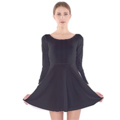 Simulated Black Carbon Fiber Steel Long Sleeve Velvet Skater Dress by PodArtist