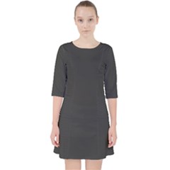 Simulated Black Carbon Fiber Steel Pocket Dress