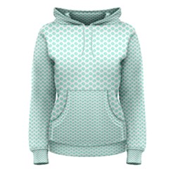 Tiffany Aqua Blue Lipstick Kisses On White Women s Pullover Hoodie by PodArtist