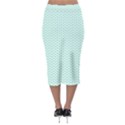 Tiffany Aqua Blue Lipstick Kisses on White Midi Pencil Skirt View2