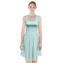 Tiffany Aqua Blue Lipstick Kisses on White Racerback Midi Dress View1