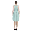 Tiffany Aqua Blue Lipstick Kisses on White Racerback Midi Dress View2