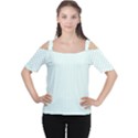 Tiffany Aqua Blue Candy Polkadot Hearts on White Cutout Shoulder Tee View1