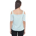 Tiffany Aqua Blue Candy Polkadot Hearts on White Cutout Shoulder Tee View2