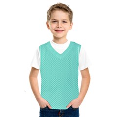 White Polkadot Hearts On Tiffany Aqua Blue  Kids  Sportswear by PodArtist