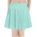 Tiffany Aqua Blue Candy Hearts on White Pleated Mini Skirt View1