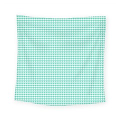 Tiffany Aqua Blue Candy Hearts On White Square Tapestry (small) by PodArtist