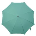 Tiffany Aqua Blue Puffy Quilted Pattern Hook Handle Umbrellas (Large) View1