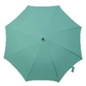 Tiffany Aqua Blue Puffy Quilted Pattern Hook Handle Umbrellas (Small) View1