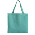 Tiffany Aqua Blue Puffy Quilted Pattern Zipper Grocery Tote Bag View1