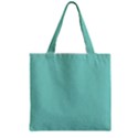 Tiffany Aqua Blue Puffy Quilted Pattern Zipper Grocery Tote Bag View2