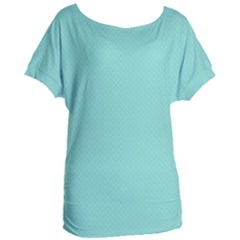 Tiffany Aqua Blue Puffy Quilted Pattern Women s Oversized Tee by PodArtist