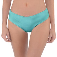 Tiffany Aqua Blue Puffy Quilted Pattern Reversible Classic Bikini Bottoms by PodArtist