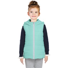 Tiffany Aqua Blue Puffy Quilted Pattern Kid s Puffer Vest by PodArtist