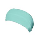 Tiffany Aqua Blue Puffy Quilted Pattern Yoga Headband View1