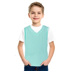 Tiffany Aqua Blue Chevron Zig Zag Kids  Sportswear by PodArtist