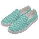 Tiffany Aqua Blue Chevron Zig Zag Men s Canvas Slip Ons View2