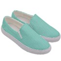 Tiffany Aqua Blue Chevron Zig Zag Men s Canvas Slip Ons View3