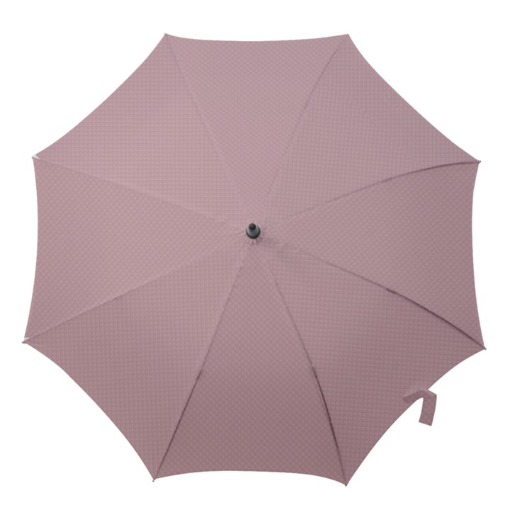 Baby Pink Stitched and Quilted Pattern Hook Handle Umbrellas (Small)