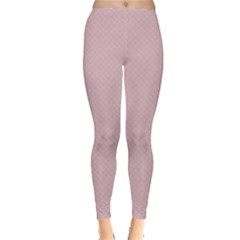 Baby Pink Stitched And Quilted Pattern Leggings  by PodArtist