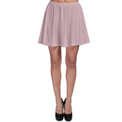 Baby Pink Stitched And Quilted Pattern Skater Skirt by PodArtist