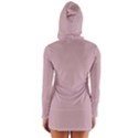 Baby Pink Stitched and Quilted Pattern Long Sleeve Hooded T-shirt View2