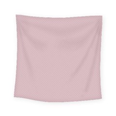 Baby Pink Stitched And Quilted Pattern Square Tapestry (small) by PodArtist