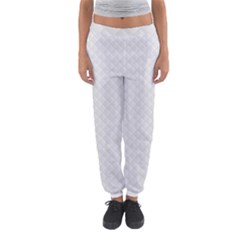 Bright White Stitched And Quilted Pattern Women s Jogger Sweatpants by PodArtist