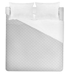 Bright White Stitched And Quilted Pattern Duvet Cover (queen Size) by PodArtist