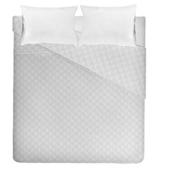 Bright White Stitched And Quilted Pattern Duvet Cover Double Side (queen Size) by PodArtist