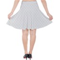 Bright White Stitched and Quilted Pattern Velvet High Waist Skirt View2