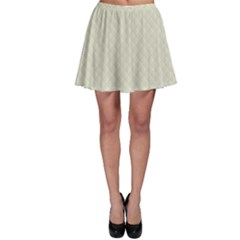 Rich Cream Stitched And Quilted Pattern Skater Skirt by PodArtist