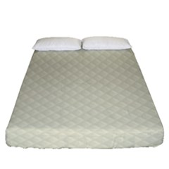 Rich Cream Stitched And Quilted Pattern Fitted Sheet (queen Size) by PodArtist