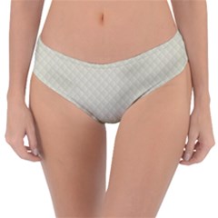 Rich Cream Stitched And Quilted Pattern Reversible Classic Bikini Bottoms by PodArtist