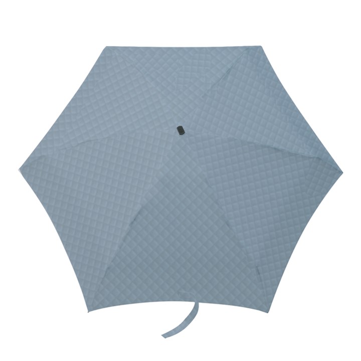 Powder Blue Stitched and Quilted Pattern Mini Folding Umbrellas