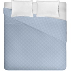 Powder Blue Stitched And Quilted Pattern Duvet Cover Double Side (king Size) by PodArtist