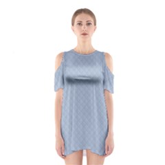 Powder Blue Stitched And Quilted Pattern Shoulder Cutout One Piece by PodArtist