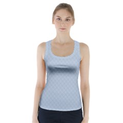 Powder Blue Stitched And Quilted Pattern Racer Back Sports Top by PodArtist