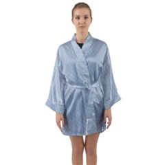 Powder Blue Stitched And Quilted Pattern Long Sleeve Kimono Robe by PodArtist