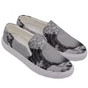 Black and White Japanese Great Wave off Kanagawa by Hokusai Men s Canvas Slip Ons View3